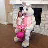 Little girl and Easter Bunny