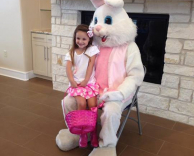 Little girl and Easter Bunny