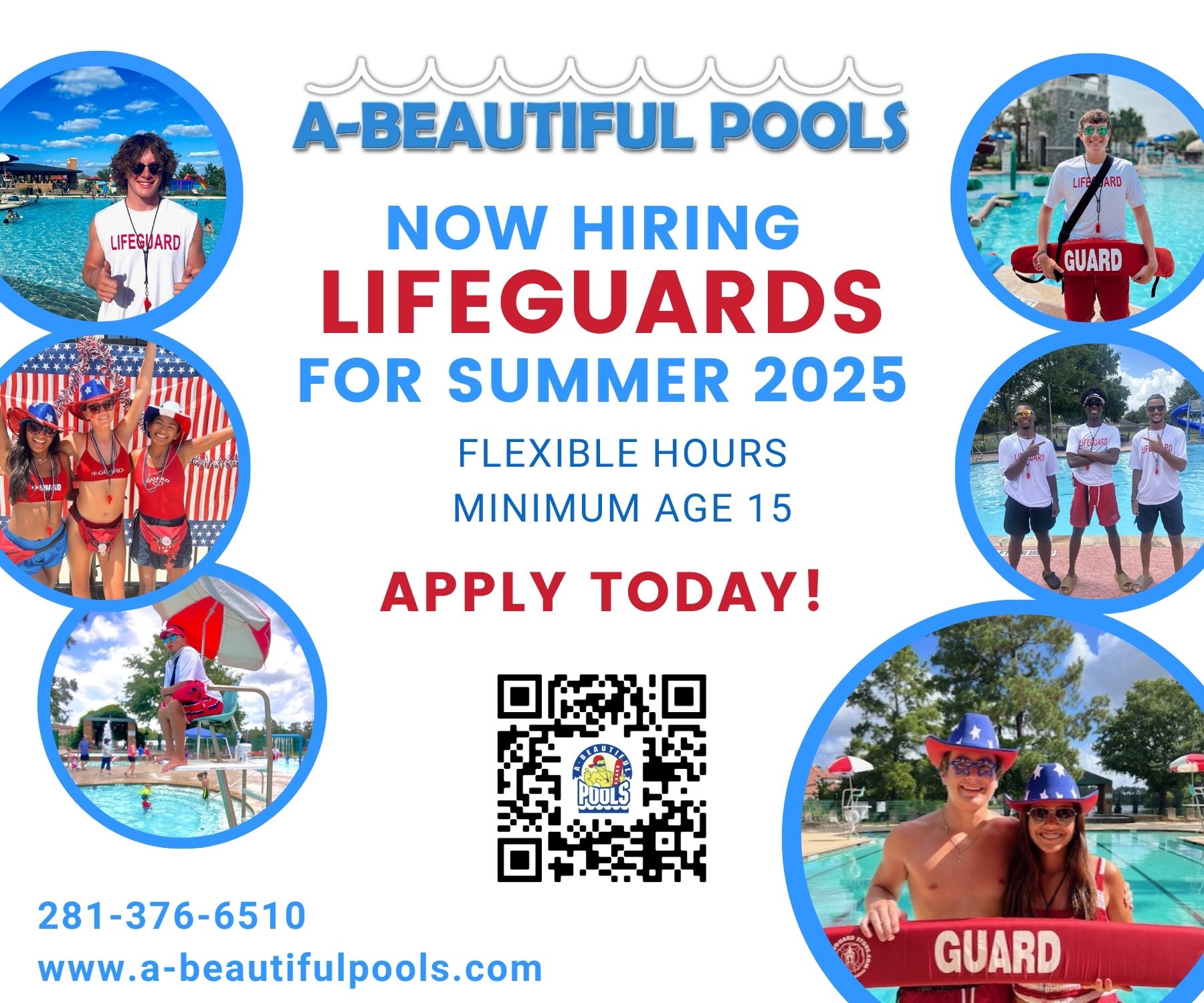 Hiring Lifeguards for the Phase 1 & 2 Pools