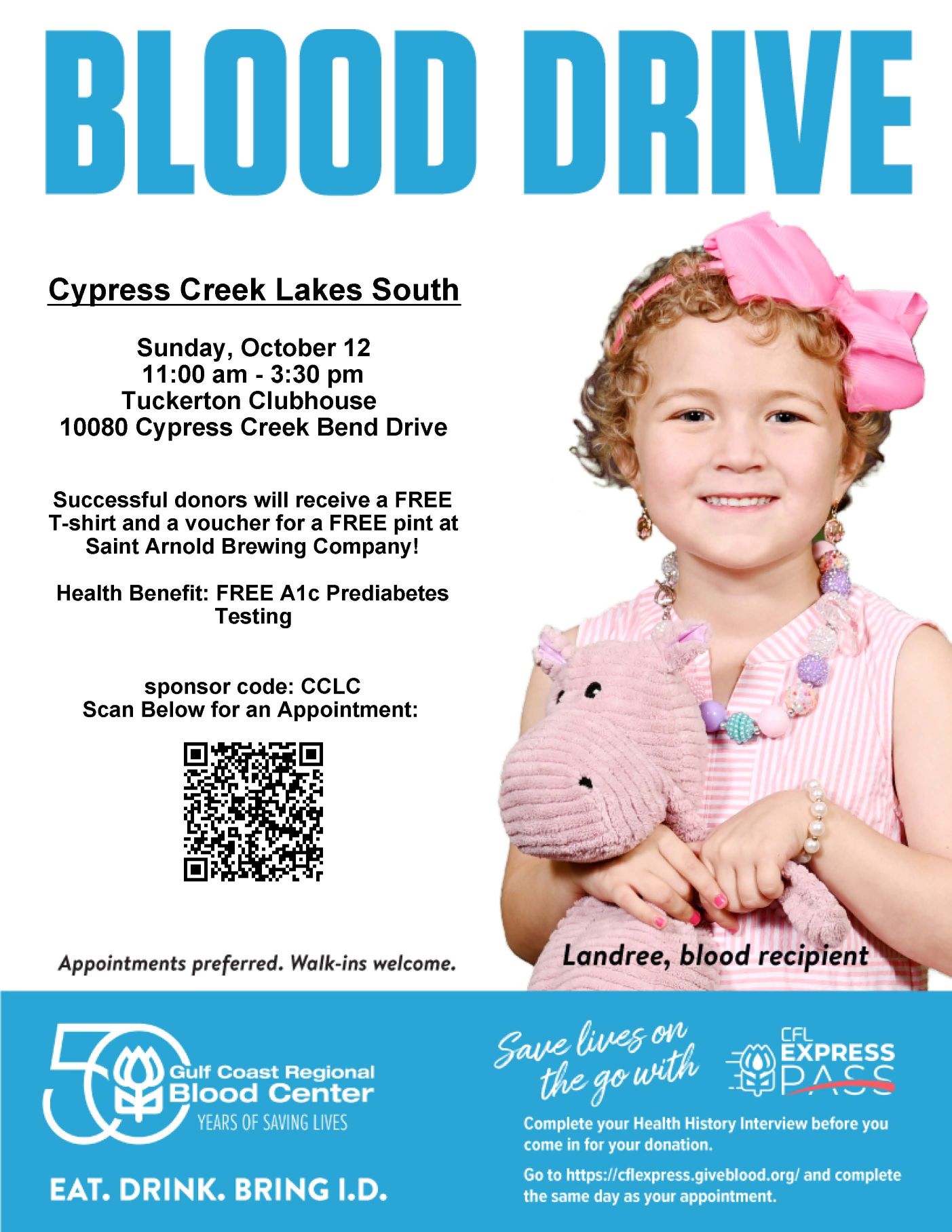 Blood Drive - Cypress Creek Lakes South