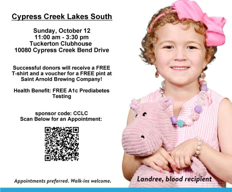 Blood Drive - Cypress Creek Lakes South