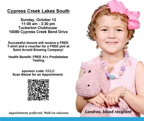 Blood Drive - Cypress Creek Lakes South